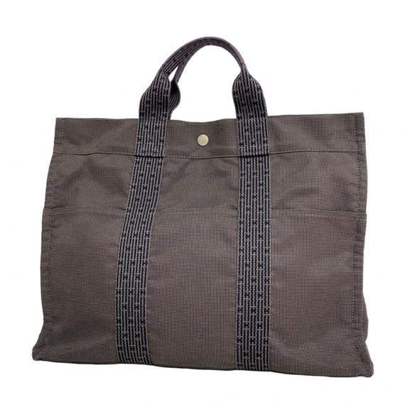 Hermes Hermès Air Line MM Tote Bag, Canvas, Gray, Men's and Women's - Picture 1 of 12